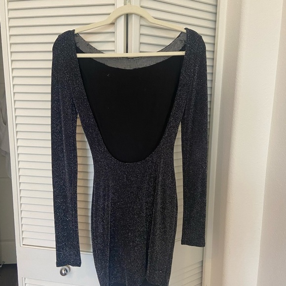 Urban Outfitters shiny black dress backless Size small - Picture 5 of 11